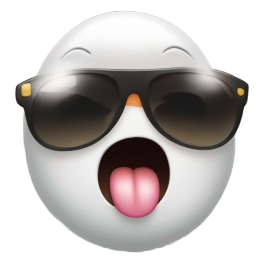 Tongue wearing sunglasses  sticker