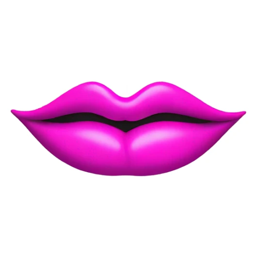Neon pink lips smoke and release smoke sticker