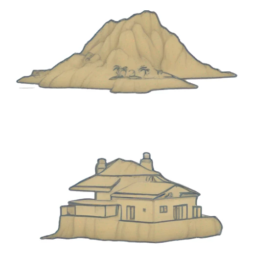 A blueprint of an Island sticker