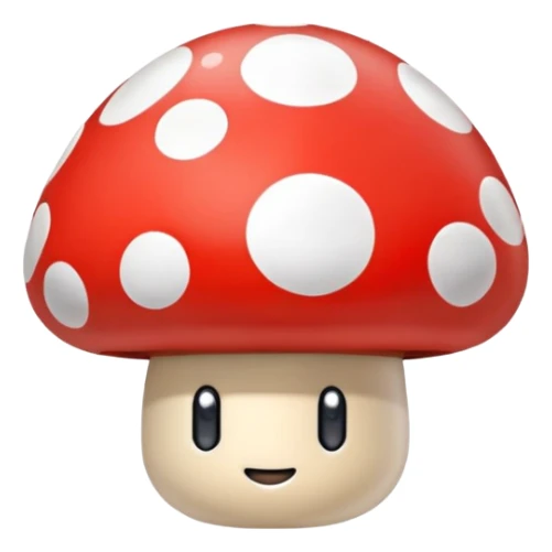 Super Mario red mushroom with white spots sticker