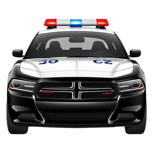 Police Car - Dodge Charger Pursuit (Model Year: 2022) (Iconic colour: Black and white) sticker