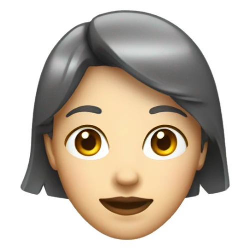 head hologram of a cartoon woman sticker