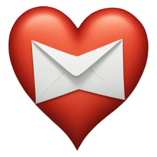 heart letter sticker