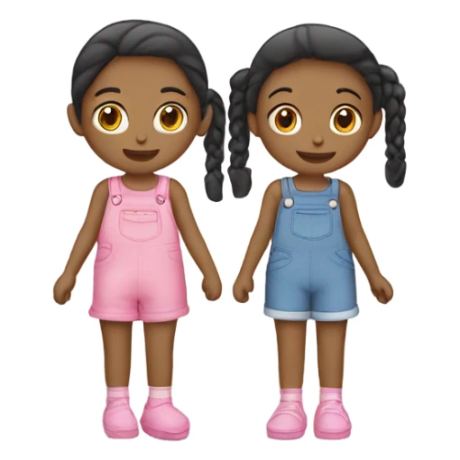 Two girls wearing slippers ￼ sticker