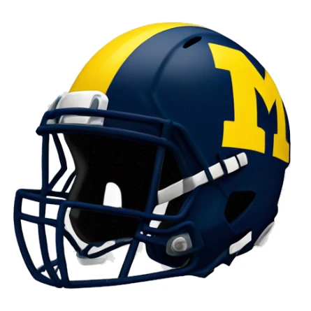 University of Michigan wolverines football helmet sticker