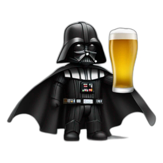 Dark Vador Qui boit une bière sticker