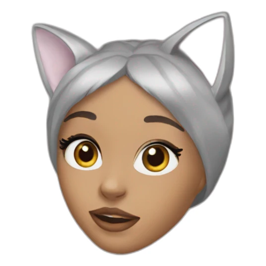 ariana grande with her cat mask on sticker