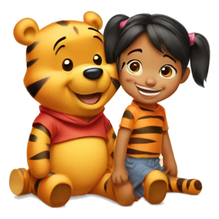Winnie the pooh with tigger sticker