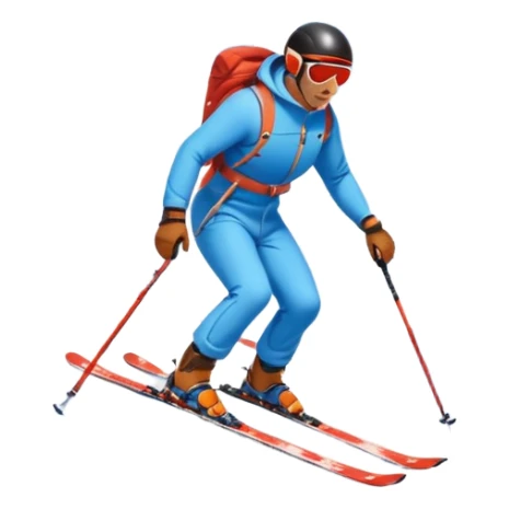 Man Skiing Background Matterhorn sticker