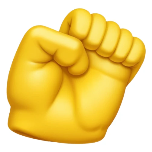 Give me a simple Big Back Emoji, on the style as normal iPhone Bicep emoji, yellow. sticker