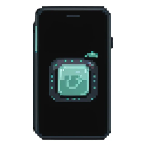 mobile contacts icon with phone and contact symbol sticker