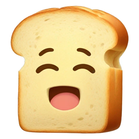 bread but lightly cooked and its smiling but also experiencing the worst cramp ever. sticker