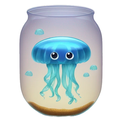 Jellyfish in a fishbowl sticker