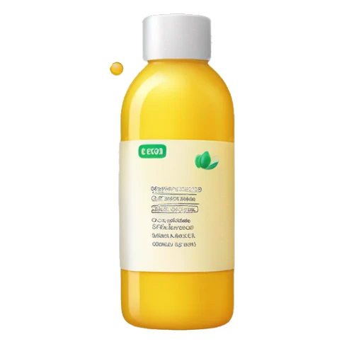 yellow bottle of scalp scrub sticker