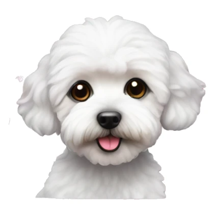 maltipoo in pink bubble bath tub sticker