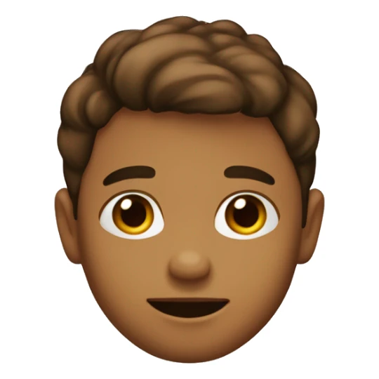 Niño con pelo corto, de color marron la piel sticker