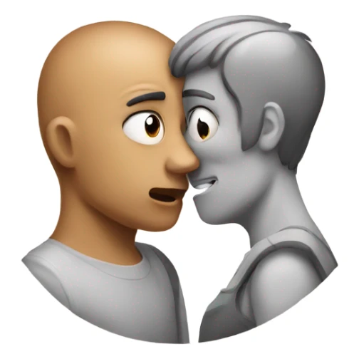 nervous kiss sticker