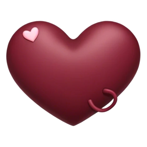 Deep maroon heart emoji with „aniołek” written inside of it sticker
