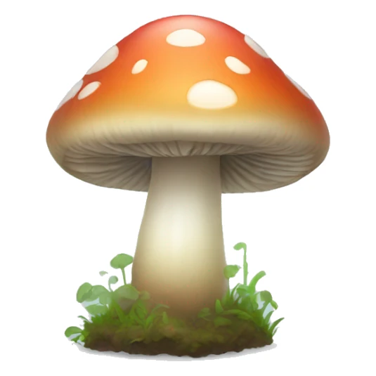 Mushroom in the fog sticker