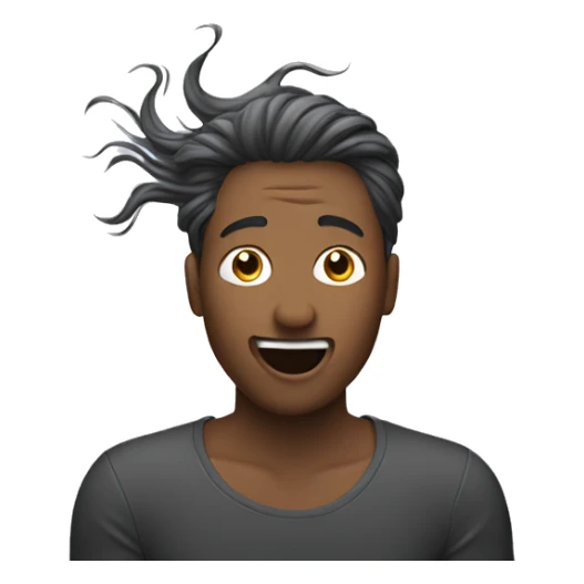 Person tossing their hair back sticker