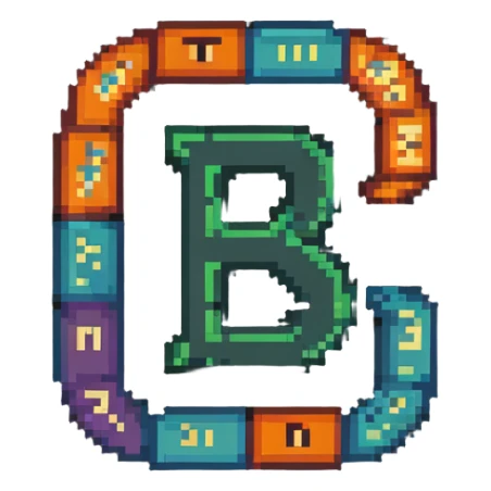 S.R CRYPTO text in retro gaming pixel font sticker