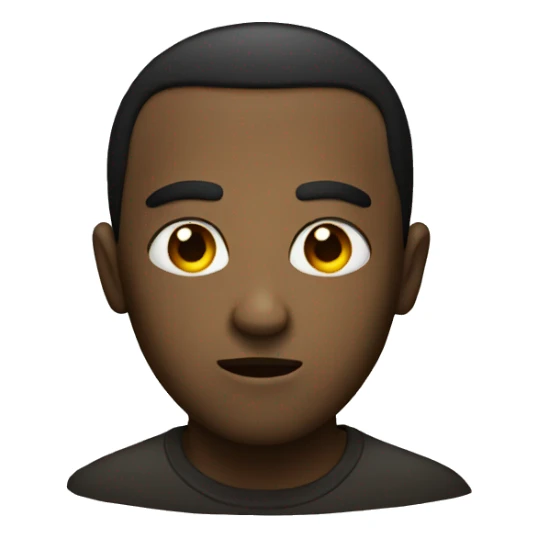 emoji with a dark eyes staring sticker