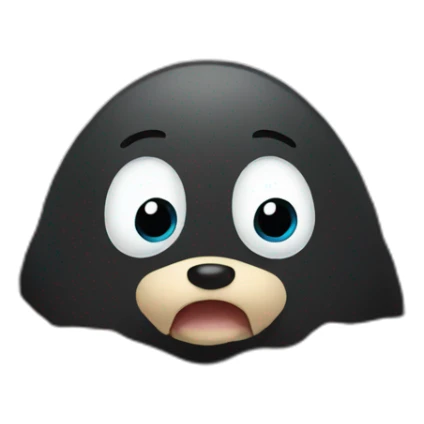 a mole coming out of the ground sticker