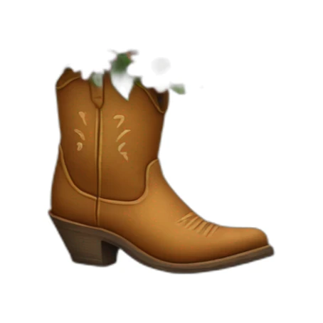 A cowboy boot with a bouquet of flowers in it sticker