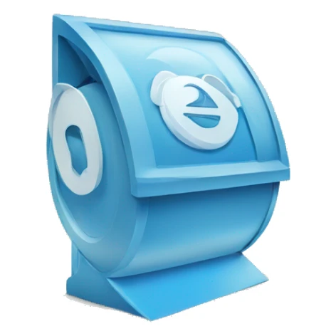 bank with telegram blue icon on it, the famous letter logo  sticker