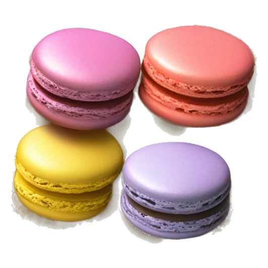 vintage rococo macarons on golden plate sticker