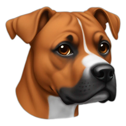 Staffordshire terror orange brown with black nose no white sticker