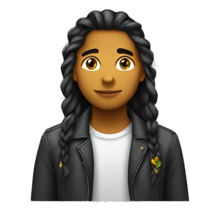 Adolescent colombien avec des tresses sticker