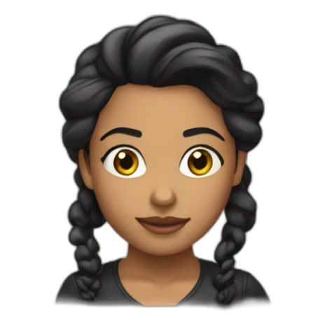 eliana cabelo preto cacheado sticker