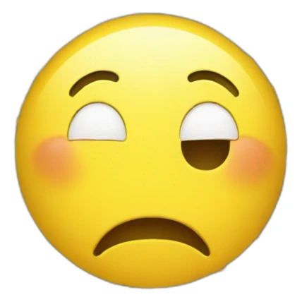 yellow emoji face with random abc in mouth sticker