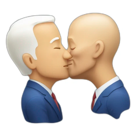 Vladimir Zelenskiy kissing Joe Biden sticker
