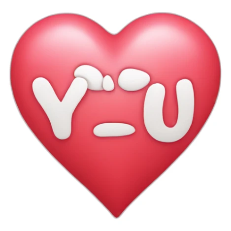 Heart with text I love you sticker