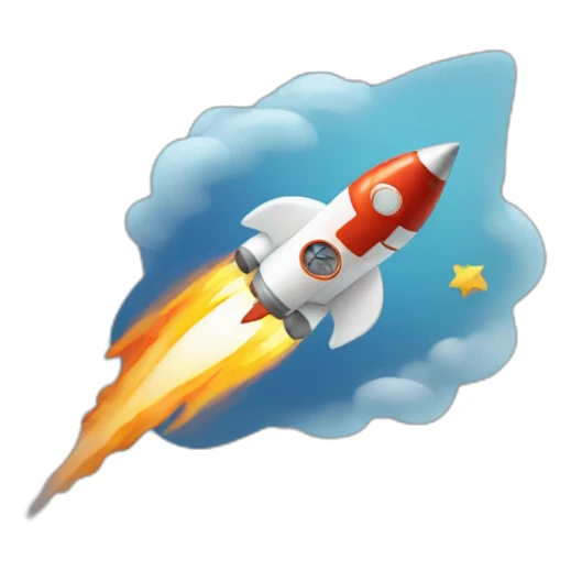 A rocket with the star of David on it sticker