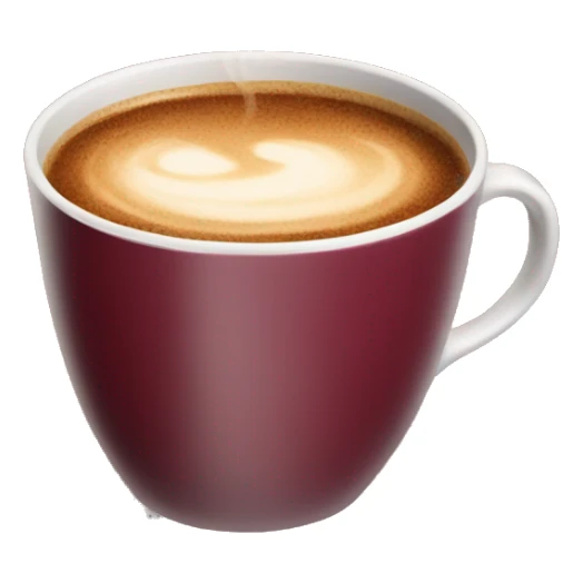  burgundy hot cup of coffee sticker