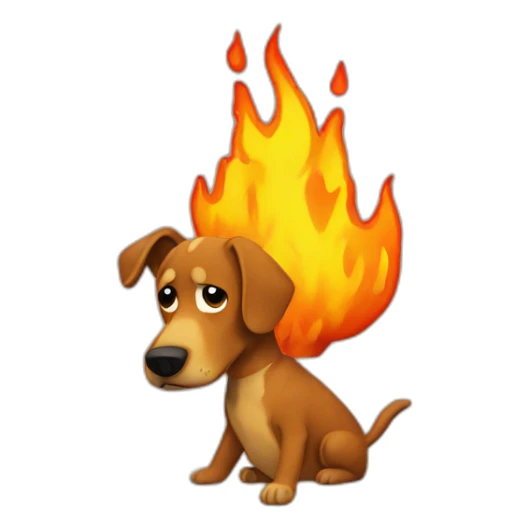 This is fine dog in room on fire meme sticker