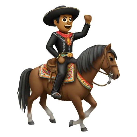 A charro on top of a horse sticker