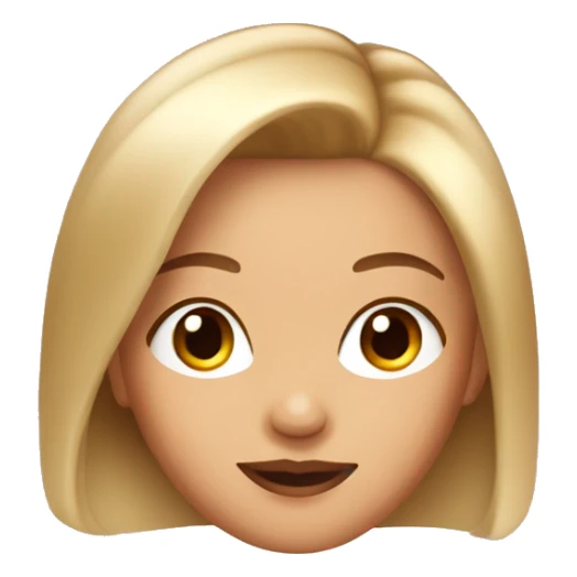 Cute woman with silk pressed hair sticker