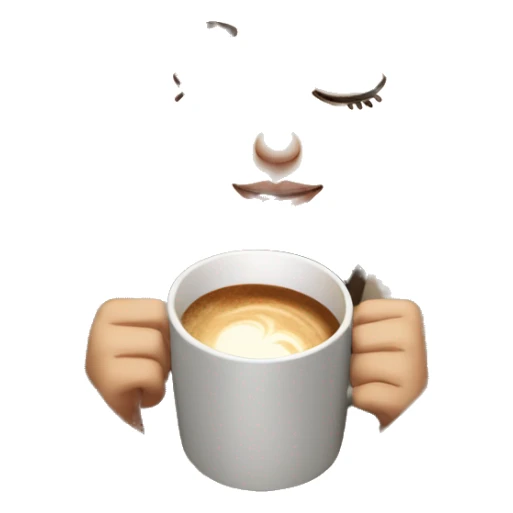 white girl inside a blanket sipping coffee eyes closed sticker