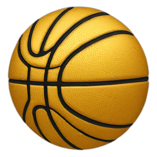 Gold basketball sticker