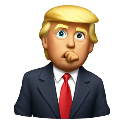 Donald Trump blowing a kiss sticker