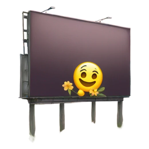 Billboard in a flowery meadow that says goodnight cute gf  sticker