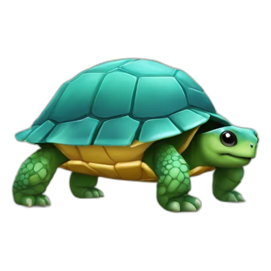 Une tortue qui mange des frite sticker