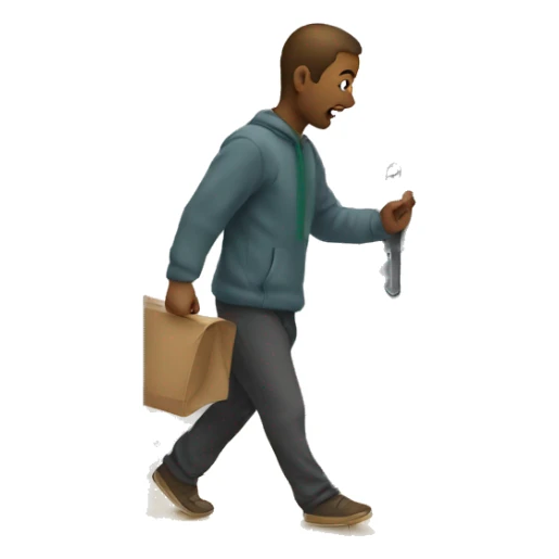 Person entering through a door emoji sticker