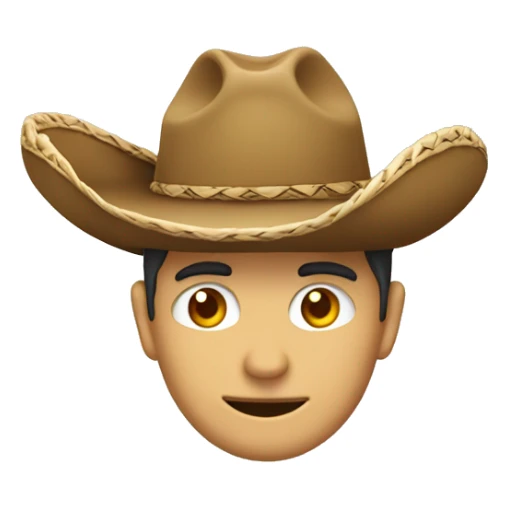 Hoja de canabis con sombrero vaquero  sticker