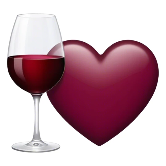 Merlot wine color heart with „aniołek” text inside  sticker