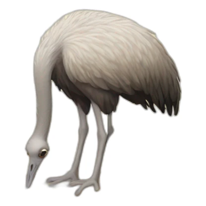 Ostrich burying its head in the sand sticker
